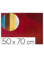 GOMA EVA LIDERPAPEL 50X70 CM ESPESOR 2 MM METALIZADA ROJO