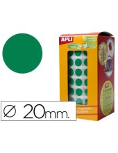 GOMETS APLI ROLLO 59H CIRCULO Ø 20 MM VERDE 1.770 UDS. (04862)