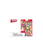 GOMETS APLI AUTOADHESIVO CUADRADO MULTICOLOR BLISTER DE 6 HOJAS 2