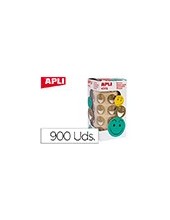 GOMETS APLI AUTOADHESIVO SMILE ORO CARA FELIZ ROLLO DE 900 UNIDADES 2