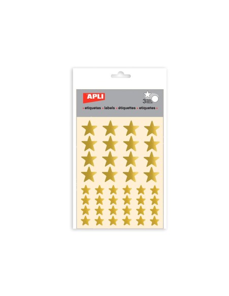 GOMETS APLI ESTRELLA ORO BOLSA CON 3 HOJAS