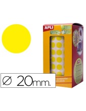 GOMETS APLI ROLLO 59H CIRCULO Ø 20 MM AMARILLO 1.770 UDS. (04859)