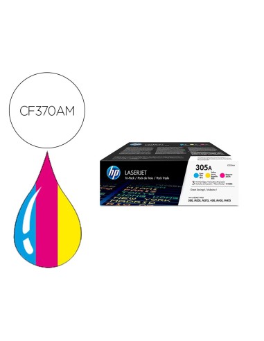 CF370AM TONER HP Nº300A TRICOLOR 2600 PG.