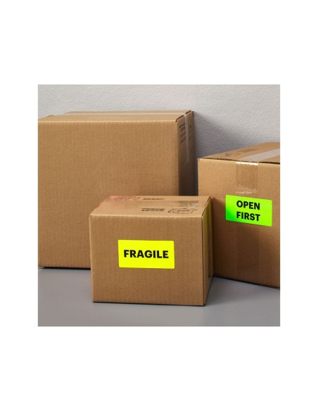 ETIQUETA ADH. TICO VE. FLUOR PERMANENTE 200X142MM CAJA 140 UD.