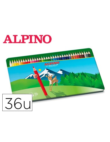 LAPICES ALPINO CAJA MET.DE 36 UD.SURT.