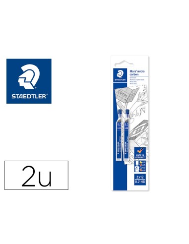 MINAS STAEDTLER MARS MICRO GRAFITO 0,7MM HB TUBO 12 UD.BLISTER 2 UD.