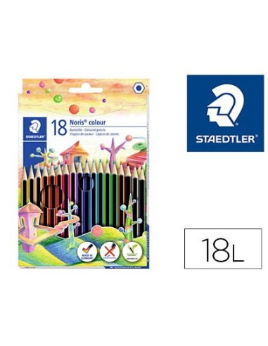 LAPICES COLORES STAEDTLER WOPEX ECOLOGICO 18 COLORES C.CARTON