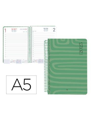 AGENDA ESP. SYRO S A5 2025 DÍA PÁGINA VE. PAPEL 60 GR