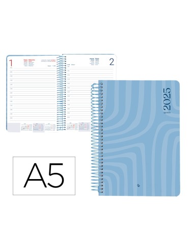 AGENDA ESP. SYRO S A5 2025 DÍA PÁGINA AZ. PAPEL 60 GR