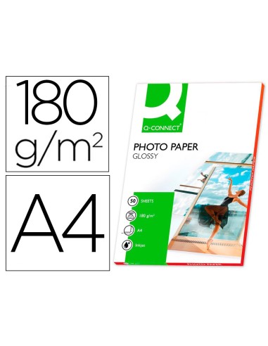 PAPEL Q-CON.FOTO GLOSSY DIN A4 ALTA CALIDAD DIGITAL PHOTO PARA INK BO