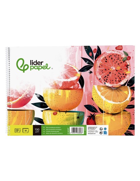 CUADERNO ESP. LIDERPAPEL DIBUJO FL. 20H.130GR.