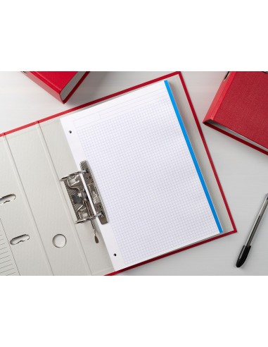 REC.DIN A4 120 H CUADRO 5 MM 4 TAL.SIN MARGEN BANDAS 5 COL.PAPEL 70 G