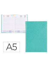 AGENDA ENCUADERNADA  CORFU A5 2025 DIA PAGINA VE. MENTA PAPEL 60 GR