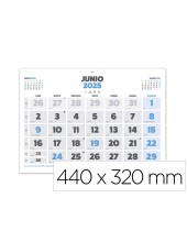 CALENDARIO PARED  CLASICO 2025 LOMO ENGOMADO 44X32 CM PAPEL 128 GR