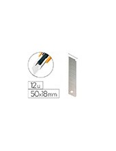 REPUESTO CUTTER ANCHO METALICO Q-CON.0,5X18 MM ESTUCHE 12 CUCHILLAS 2