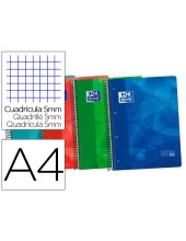 CUADERNO ESP. OXFORD OPTIK A4 T.PLASTICO MICRO 5MM 120H, ROSA