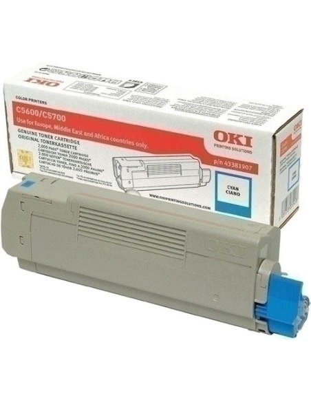 43381907 TONER OKI C5600/C5700 CIAN 2000 PG. 43381907 TONER OKI C5600/C5700 CIAN 2000 PG.
