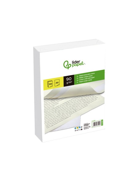 PAPEL VERJURADO CREMA DIN A4 90 GRAMOS PAQUETE 100 H.