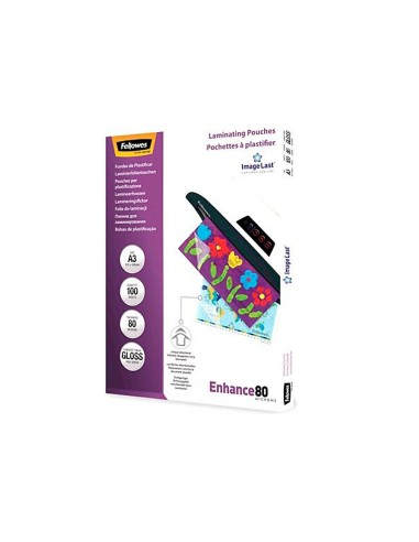 BOLSA DE PLASTIFICAR FELLOWES BRILLO DIN A3 80 MICRAS PACK 100 UD. BOLSA DE PLASTIFICAR FELLOWES BRILLO DIN A3 80 MICRAS PACK 100 UD.