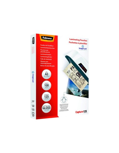 BOLSA PLASTIFICAR FELLOWES BRILLO A3 125 MICRAS PK.DE 100 UD.