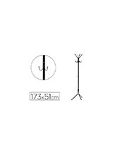 PERCHERO MET.Q-CON.NG.8 COLGADORES 173X51 CM 2