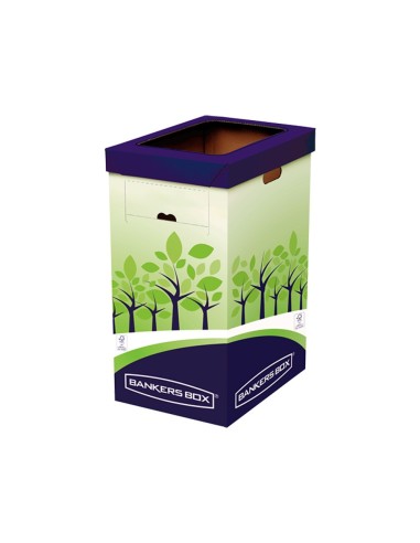 CONTENEDOR RECICLAJE FELLOWES CARTON DOBLE 100% RECICLADO 69 LITROS