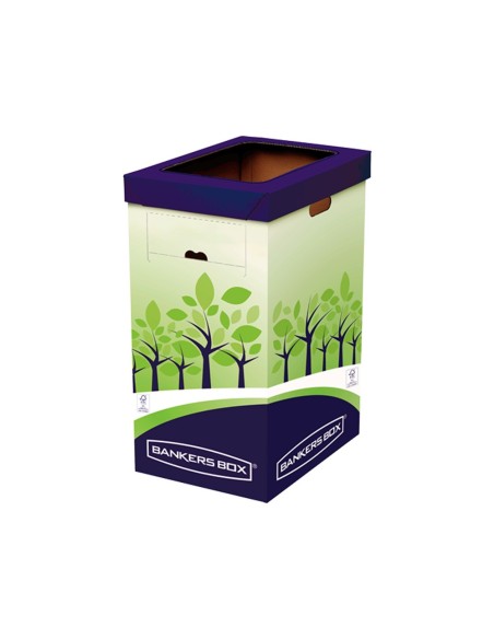 CONTENEDOR RECICLAJE FELLOWES CARTON DOBLE 100% RECICLADO 69 LITROS