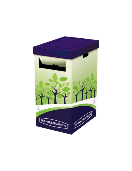 CONTENEDOR RECICLAJE FELLOWES CARTON DOBLE 100% RECICLADO 69 LITROS