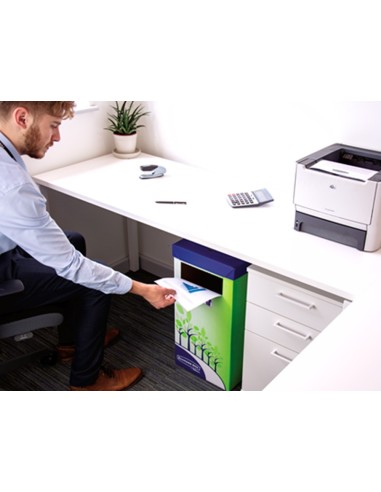 CONTENEDOR RECICLAJE FELLOWES CARTON DOBLE 100% RECICLADO 69 LITROS