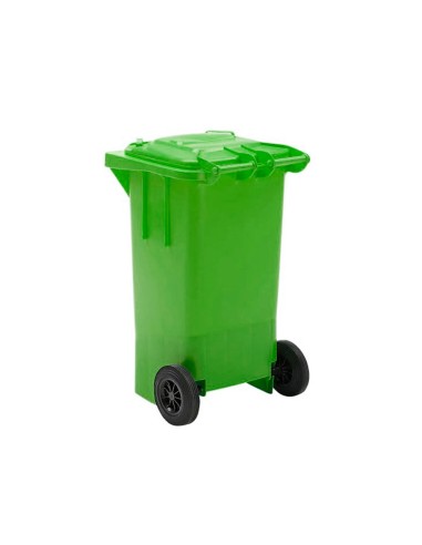 PAPELERA Q-CON.PLASTICO TAPADERA 100L VERDE 1150X500X560 MM RUEDAS