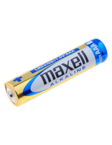 PILA MAXELL ALCALINA 1.5 V TIPO AAA LR03 BLISTER 4 UD. PILA MAXELL ALCALINA 1.5 V TIPO AAA LR03 BLISTER 4 UD.