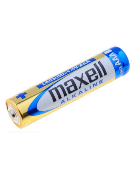 PILA MAXELL ALCALINA 1.5 V TIPO AAA LR03 BLISTER 4 UD. PILA MAXELL ALCALINA 1.5 V TIPO AAA LR03 BLISTER 4 UD.
