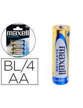 PILA MAXELL ALCALINA 1.5 V TIPO AA LR06 BLISTER 4 UD.