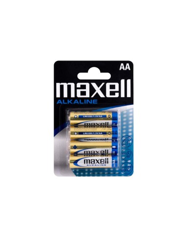 PILA MAXELL ALCALINA 1.5 V TIPO AA LR06 BLISTER 4 UD. PILA MAXELL ALCALINA 1.5 V TIPO AA LR06 BLISTER 4 UD.