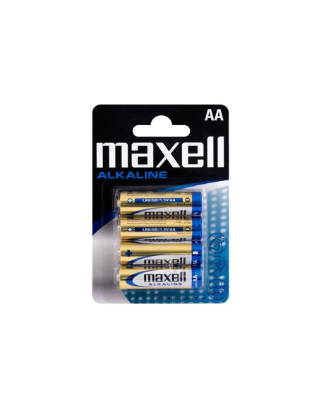 PILA MAXELL ALCALINA 1.5 V TIPO AA LR06 BLISTER 4 UD. PILA MAXELL ALCALINA 1.5 V TIPO AA LR06 BLISTER 4 UD.