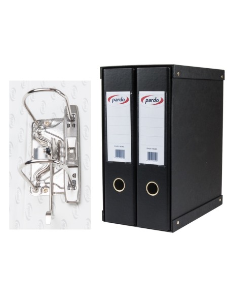 MODULO 2 ARCHIVADORES PALANCA PARDO FL FORRADO RADO LOMO 70MM NG.