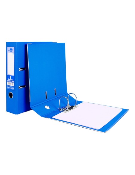 ARCH.PAL.LIDERPAPEL C.FORRADO DIN A4 AZUL C/RADO LOMO 75 MM