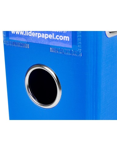 ARCH.PAL.LIDERPAPEL C.FORRADO DIN A4 AZUL C/RADO LOMO 75 MM