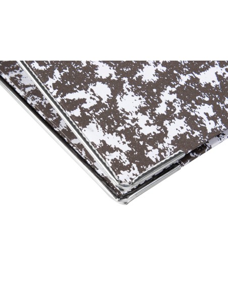 ARCH.PAL.LIDERPAPEL CARTON FORRADO FOLIO JASPEADO GRIS CLASSIC RED