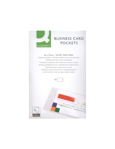 FUNDA AUTOADH. Q-CON.TARJETAS VISITA 60X95MM PACK 10 UDS.