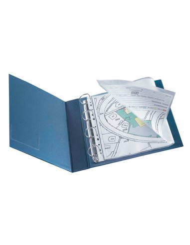 FUNDA MULTI.Q-CON A4 80 MIC CRISTAL C/AP.SUP/LATERAL IZQ.25U. KF00714