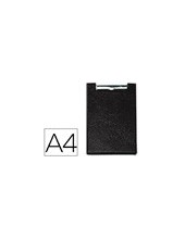 PORTANOTAS A4 PINZA SUPERIOR CON SOLAPA PLASTICO SARO 460  NEGRO 2