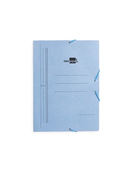 CARPETA GOMAS LIDERPAPEL FL CARTON 3 SOLAPAS AZ.