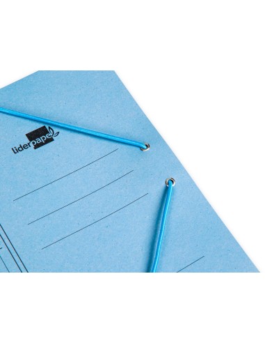 CARPETA GOMAS LIDERPAPEL A5 CARTON 3 SOLAPAS AZ.