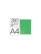 SUBCARPETA RECICLADA A4 280 GR. EXACOMPTA 2 SOLAPAS VERDE 2