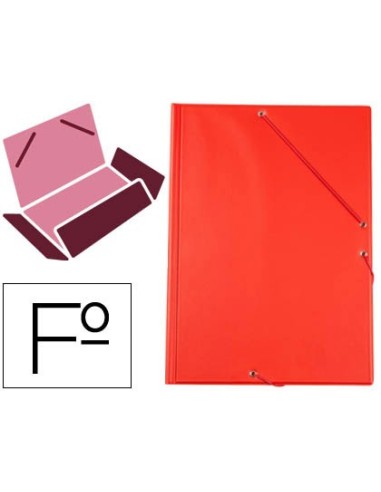 CARPETA GOMAS LIDERPAPEL FL PVC 3 SOLAPAS RJ.