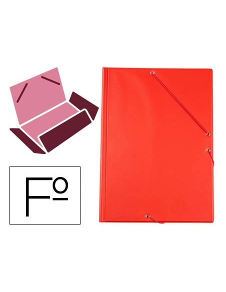 CARPETA GOMAS LIDERPAPEL FL PVC 3 SOLAPAS RJ. CARPETA GOMAS LIDERPAPEL FL PVC 3 SOLAPAS RJ.