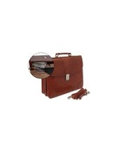 CARTERA PORTADOC.Q-CONNECT KF02610 C/CORREA Y DPTOS INTERIORES MARRON 2
