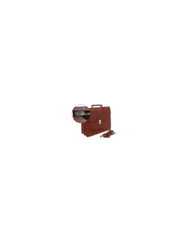CARTERA PORTADOC.Q-CONNECT KF02610 C/CORREA Y DPTOS INTERIORES MARRON