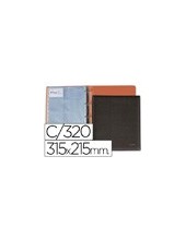 TARJETERO EXTRAGRANDE PARDO FL.320 TARJETAS SIMIL-PIEL NEGRO 2